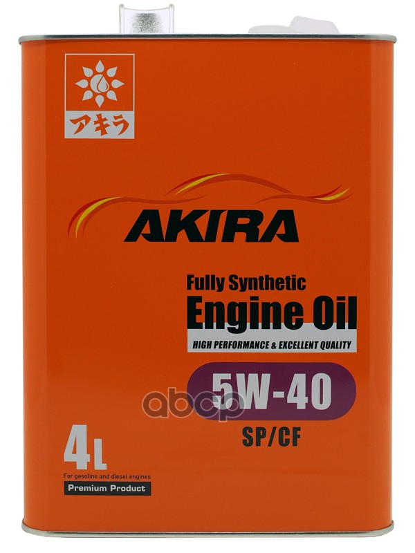 Масло AKIRA 5/40 ENGINE OIL синтетическое FS SP/CF/GF-6  4 л Япония A00032242-004