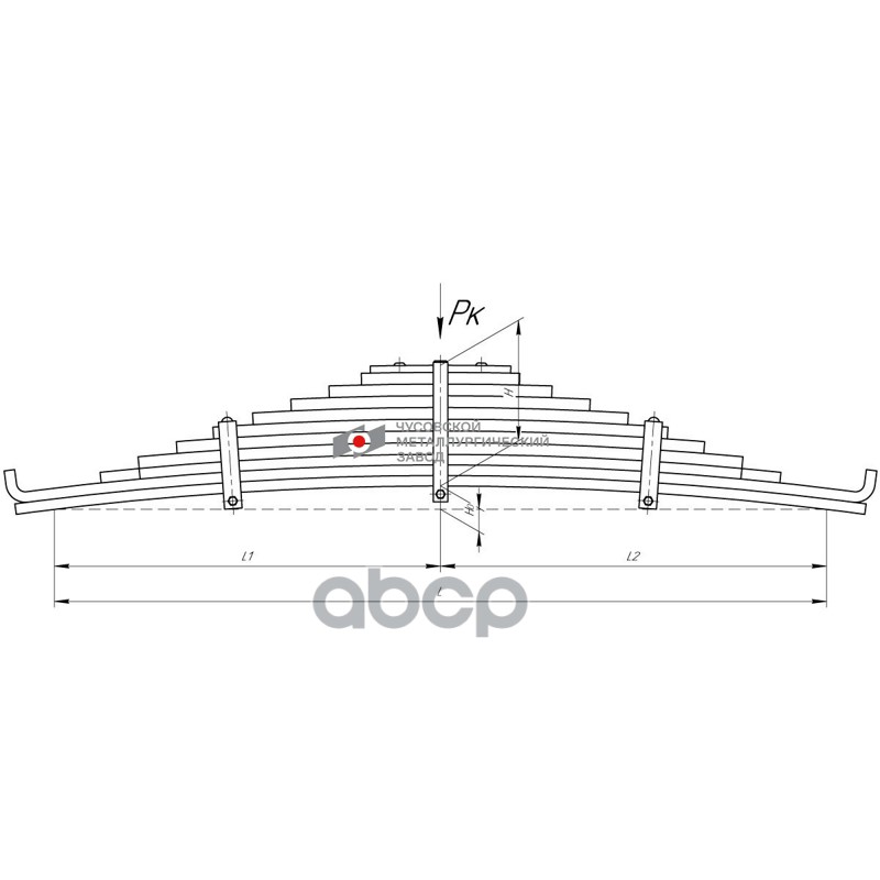 5322-2912012-02 Рессора задняя КамАЗ 65115, 43118, 53229 11 листов
