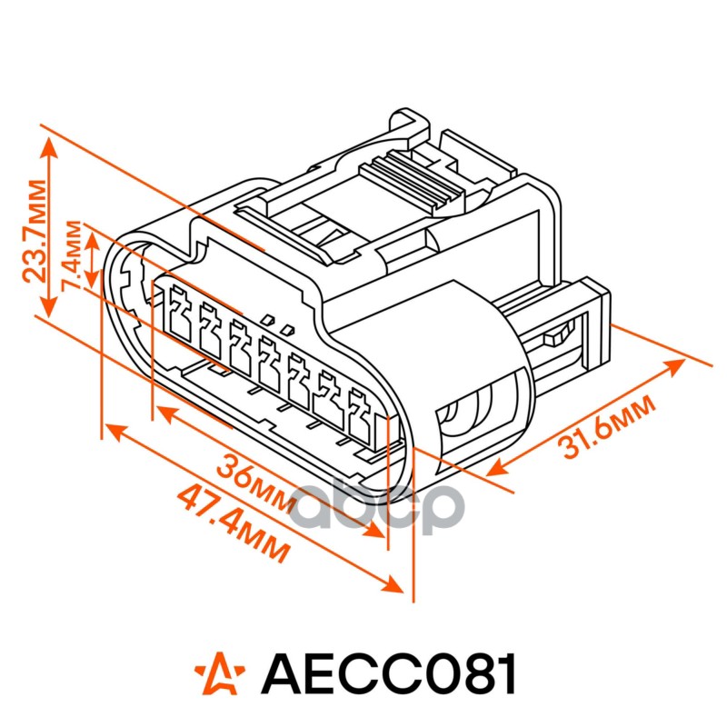 Разъём 7 pin с проводами для катушки зажигания Chevrolet, Opel (AECC081)
