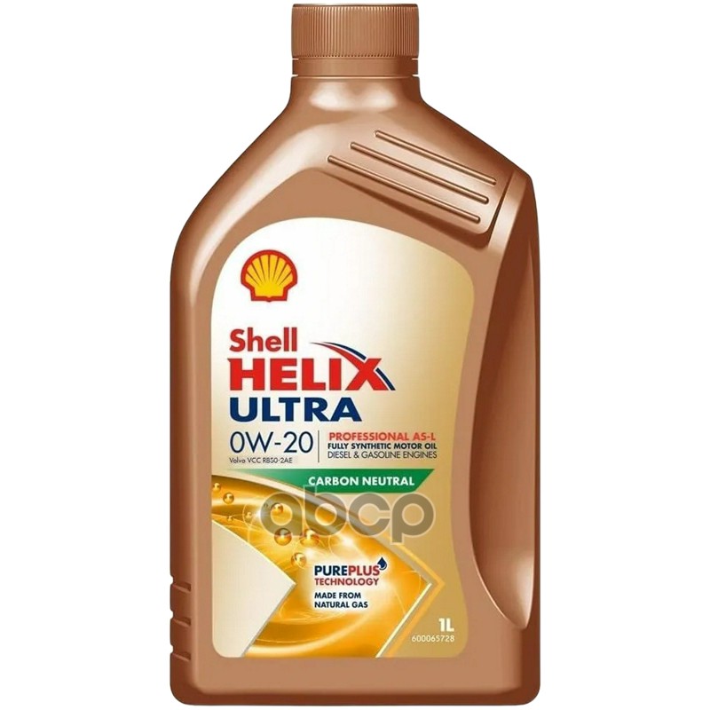 Shell Shell 0W20 (1L) Helix Ultra Professional As-L Масло Мотор! Синт Api Sn,Acea C5, Volvo Vcc Rbs0-2Ae
