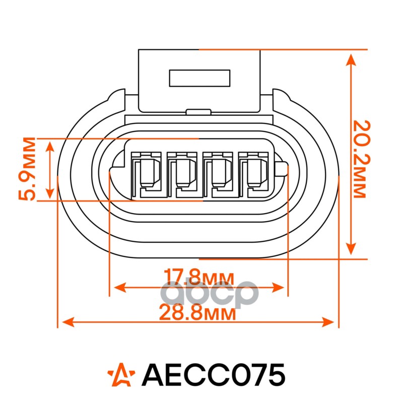 Разъём 4 pin с проводами для катушки зажигания Лада, Chevrolet, Daewoo, Geely (AECC075)