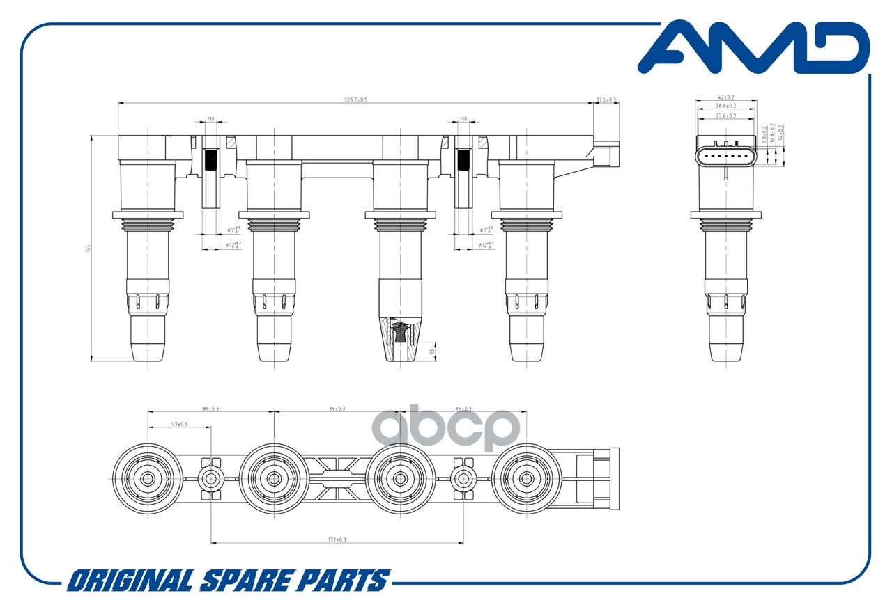 Катушка зажигания CHEVROLET (Cruze J300) (1,6) (F16D4) (2009-) OPEL (Astra J) (A16LET) (A18XER) (A16XER) (2009-)