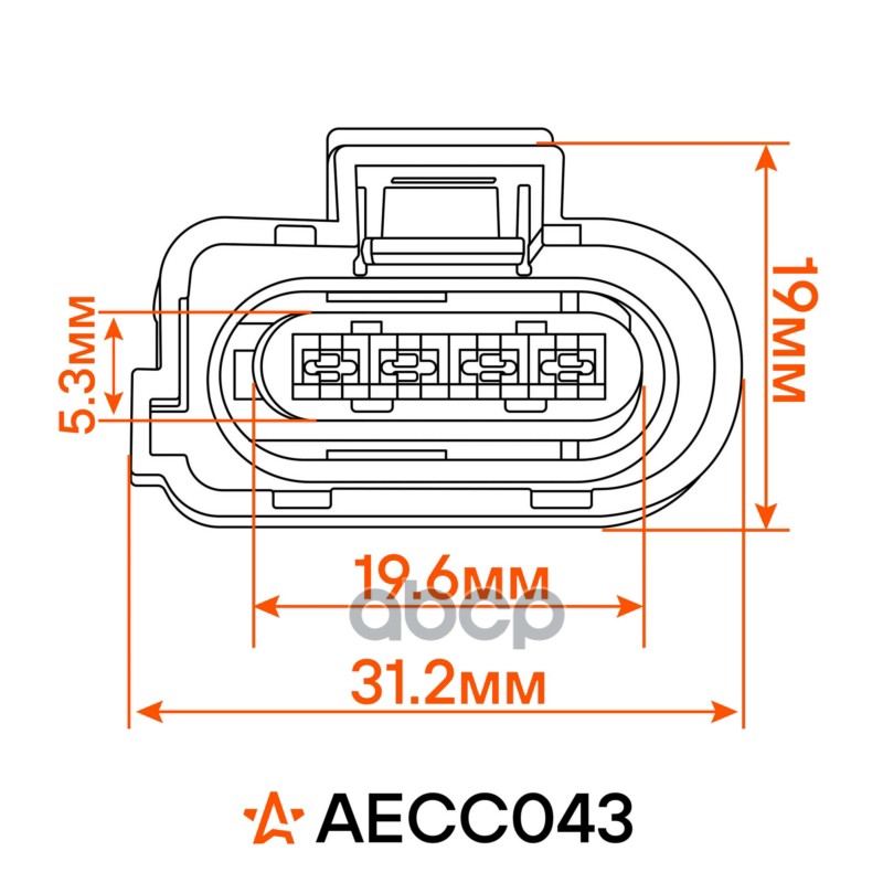 Разъём 4 pin с проводами для датчика кислорода VAG Airline AECC043 F00HL00373;0258030165;0258030088;0258030069;0258030282;EH229G444DA;03C906262Q;06E906265N;04E906262AL;04E906262AH;04E906262EN;03C906262AT;04C906262J;04E906262BF;06E906265N;