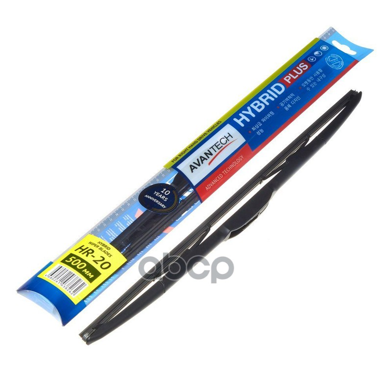 Щетка стеклоочистителя гибридная на правый руль Avantech Hybrid 500мм ( 20'' ) 8521253080 / 8521253081 / 3834057L20 / 38340-57L20 / 85212-53080 / 85212-53081 /  GJ6J-67-330A/ WG85-67-330/ 85212-10130/ 85212-12280/ 85212-12281/ 85212-12290/ 85212-12312/ 85