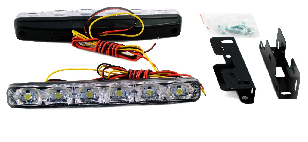 Ходовые огни DRL-HP-6 (пласт.корп. 6 диод.с повор)