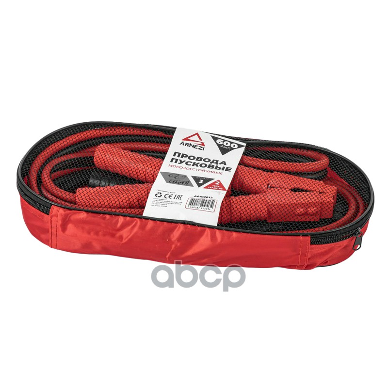 Провода прикуривания АКБ 600А 3 м в сумке (12В, d=10мм, 18мм? 255жил, -30С) Провода прикуривания АКБ 600А 3 м в сумке (12В, d=10мм, 18мм? 255жил, -30С)
