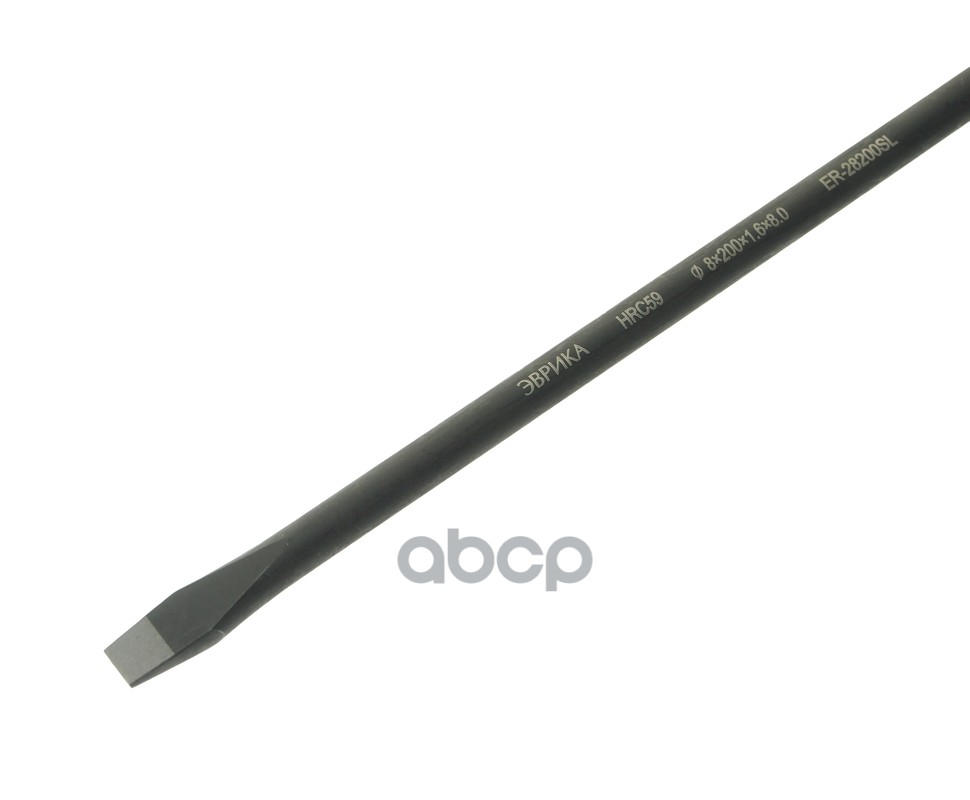 Отвертка шлицевая SL 8.0х200мм магнитная (сталь S2) с держателем ЭВРИКА