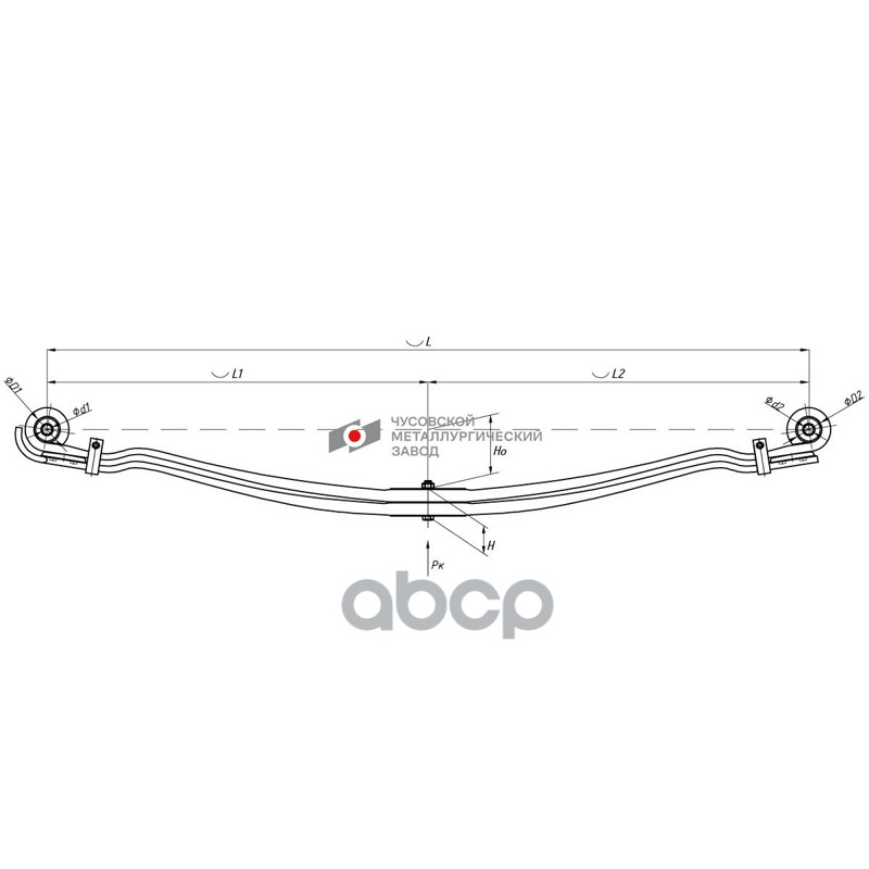 Рессора малолистовая в сборе