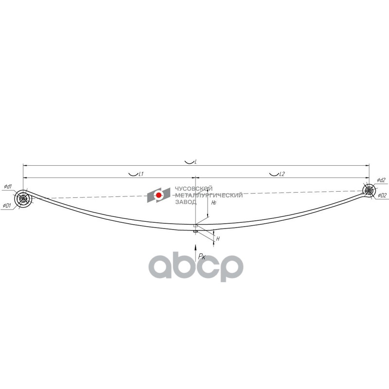 702501MS-2912012-10 Рессора задняя для Mercedes Sprinter 308-316 1 лист