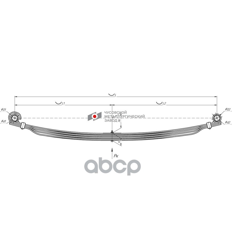 Рессора УАЗ Patriot задняя (4-х листовая) без шарниров