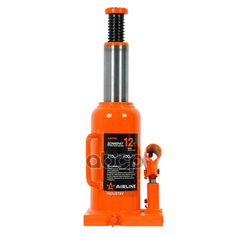 Домкрат бутылочный сварной 12т 210-400мм INDUSTRY