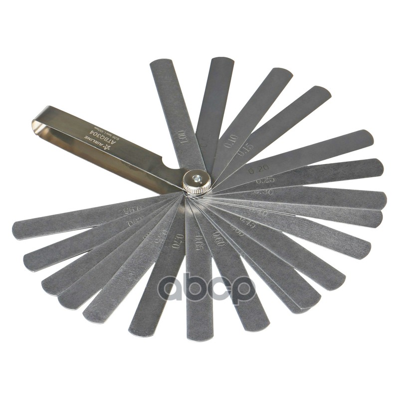 Щуп измерительный набор 20пр. (0,05-1мм, L-100мм, стальной корпус), блистер (ATBQ304)