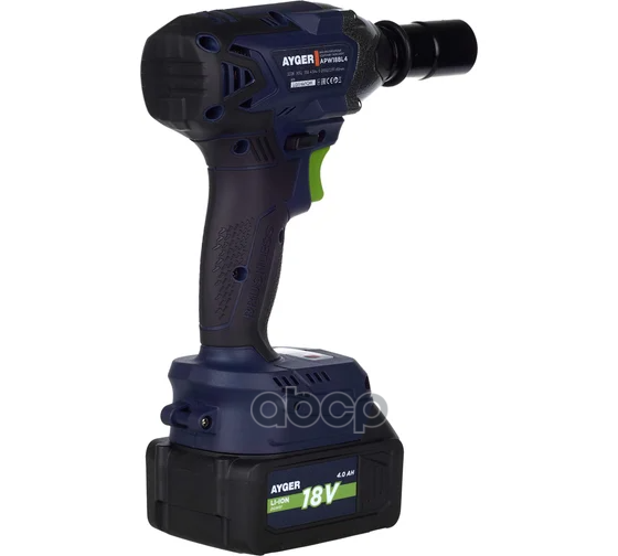 AYGER Гайковерт аккумуляторный бесщеточный APW18BL4 (с одним аккумулятором 4Ah )