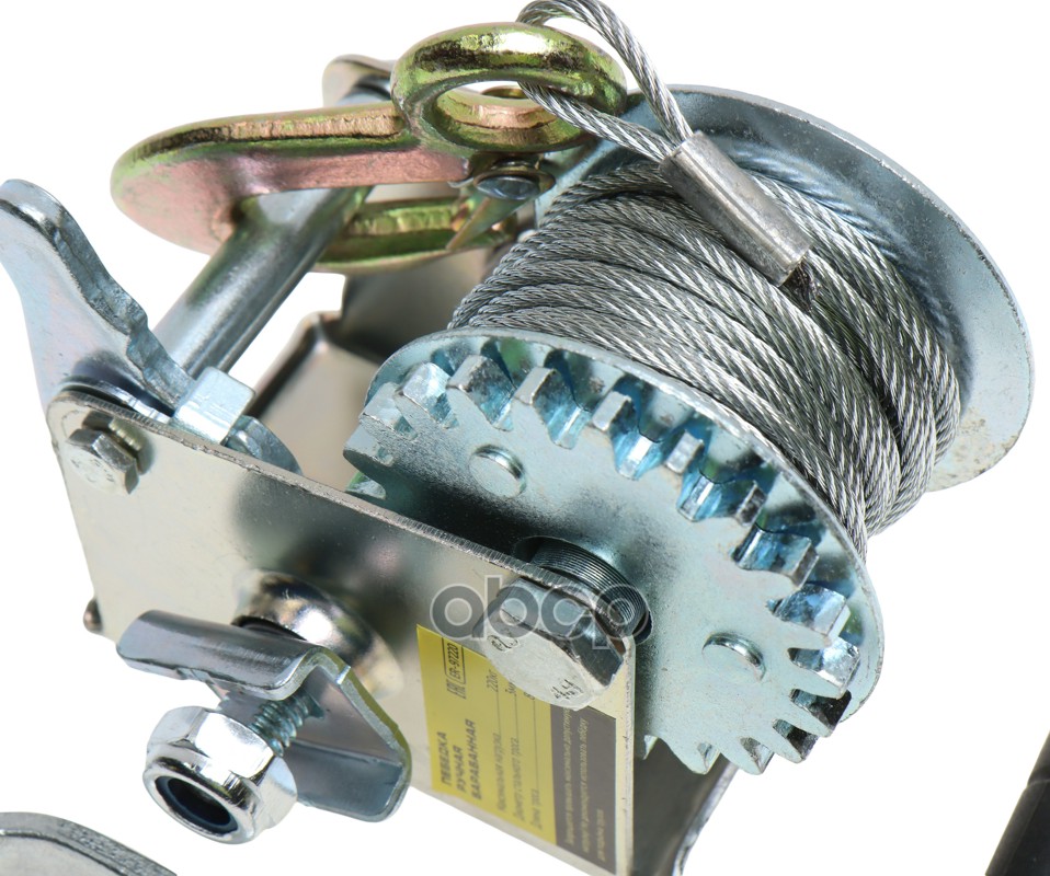 Лебедка барабанная 0.22т L=8м тросовая ЭВРИКА