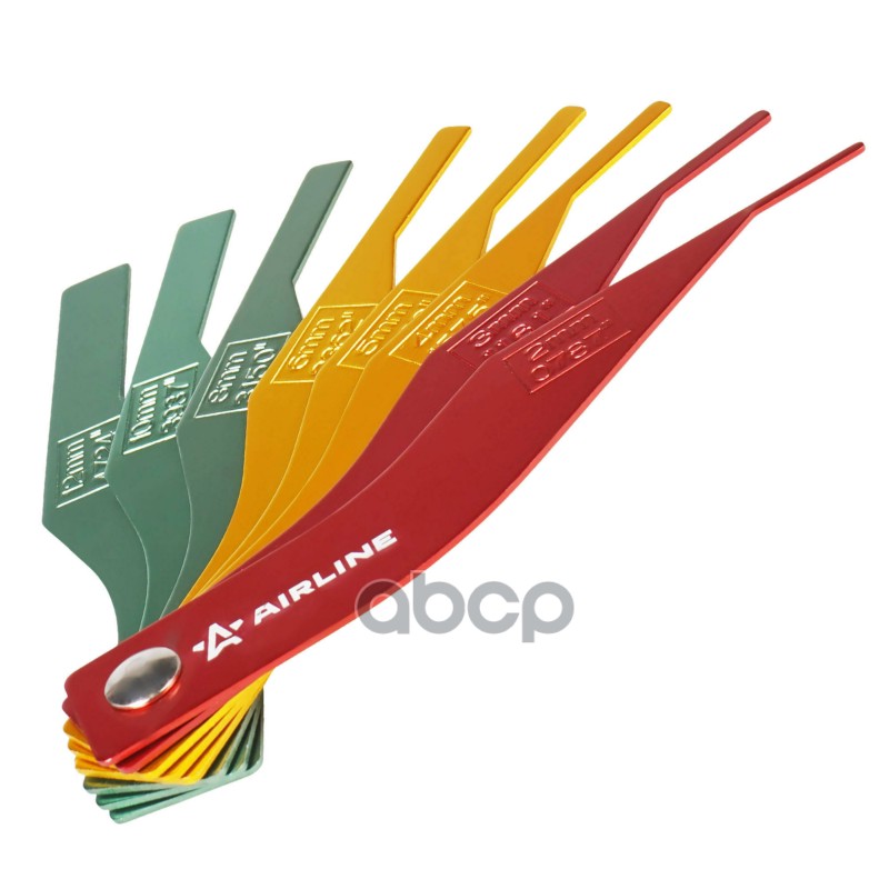 Щуп для измерения толщины колодок дисковых Набор 8 предметов, блистер