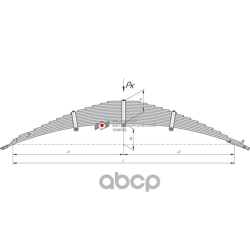 55111-2902012-01 Рессора передняя КамАЗ 65115, 55111, 43118 15 листов ЧМЗ