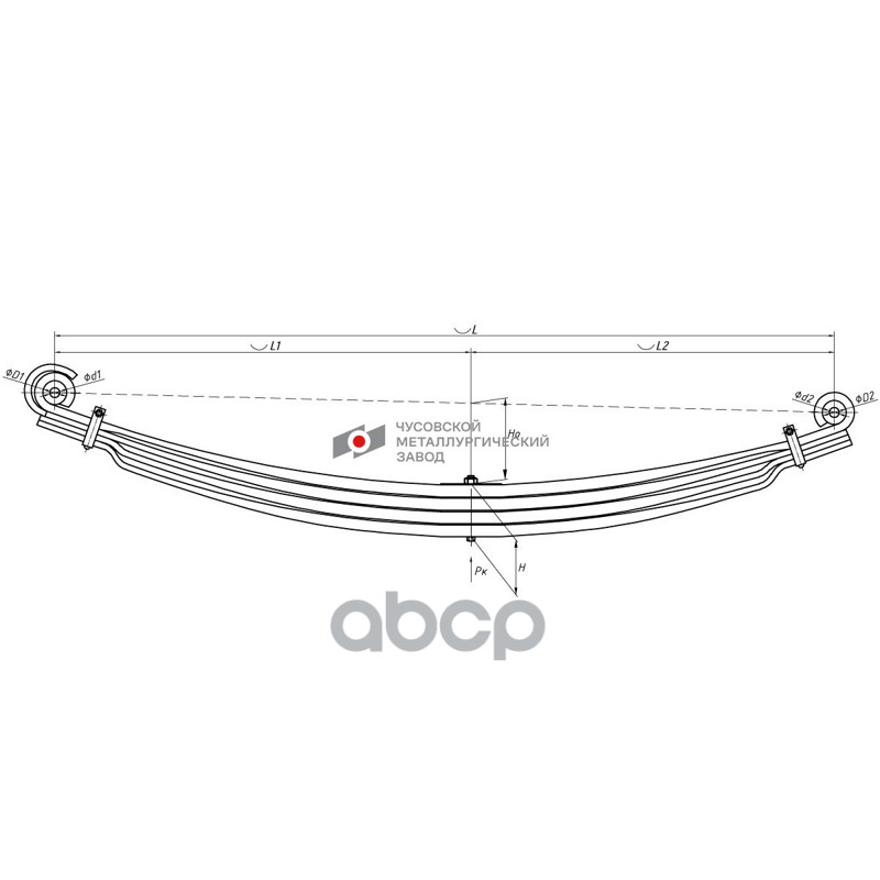 902604MS-2902012-10 Рессора передняя для Mercedes Actros 3331-3360, Actros 2031-