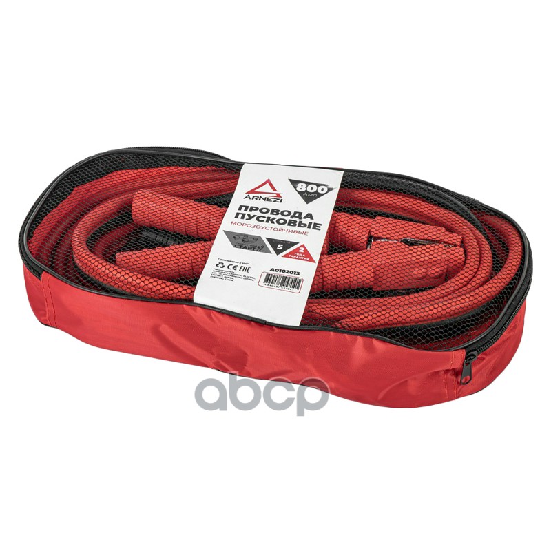 Провода прикуривания АКБ 800А 5 м в сумке (12В, d=11мм, 24мм? 340жил, -30С) Arnezi A0102013 Провода прикуривания АКБ 800А 5 м в сумке (12В, d=11мм, 24мм? 340жил, -30С) Arnezi A0102013