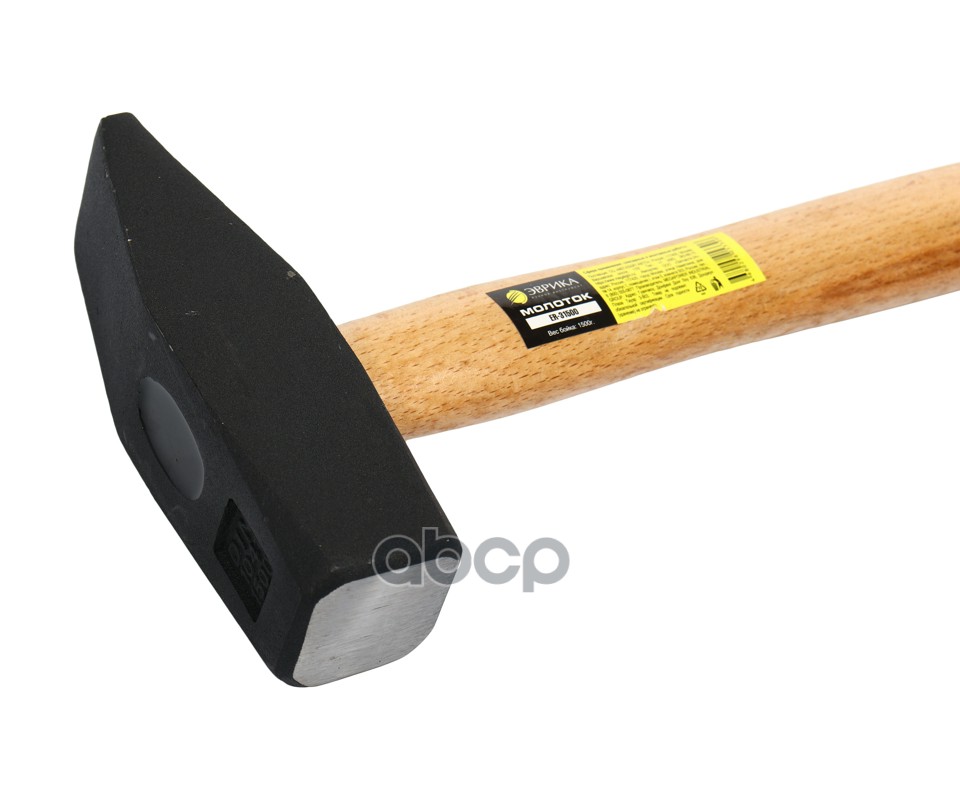 Молоток 1.500кг слесарный деревянная ручка ЭВРИКА