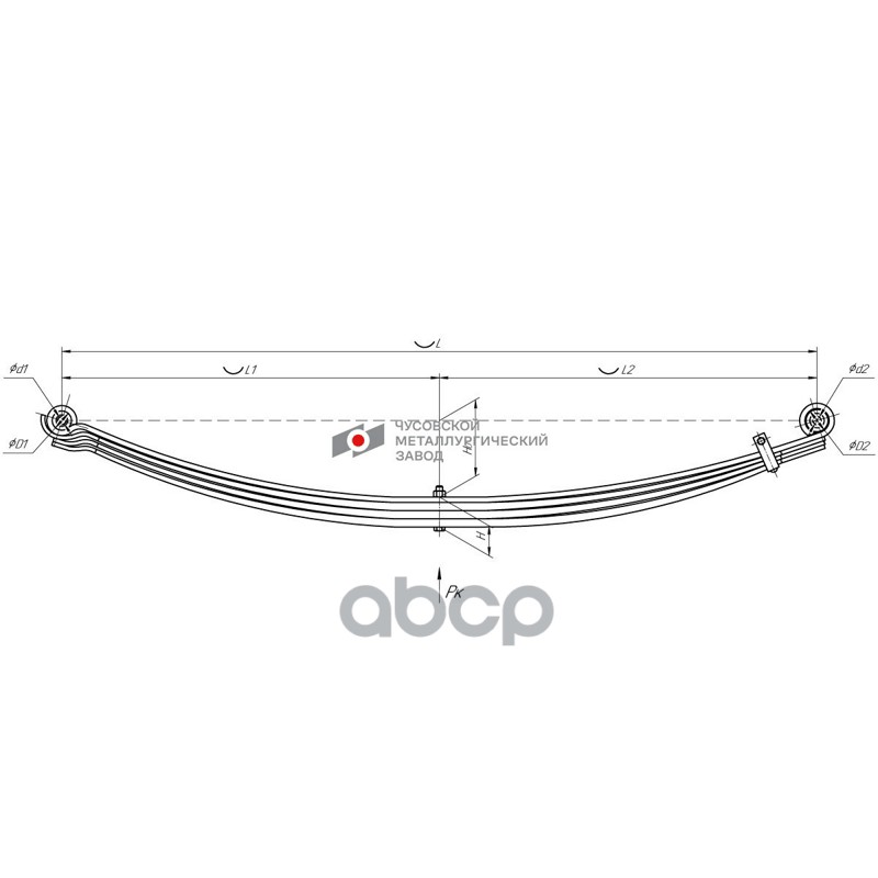 C40R13-2902012-10 Рессора передняя для ПАЗ Вектор, ГАЗон Next 4 листа