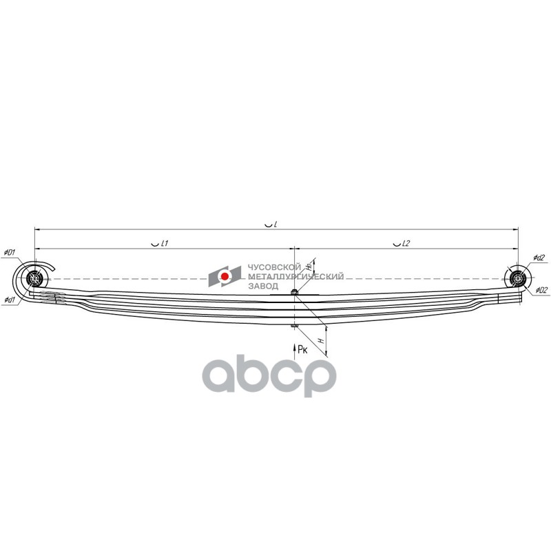 Рессора передняя 902604MS-2902012-01-10