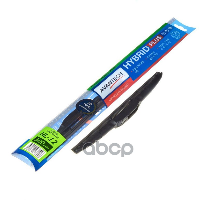 Щетка стеклоочистителя гибридная на левый руль Avantech Hybrid 300мм (12