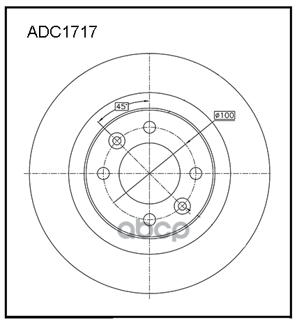 Диск тормозной | зад | LADA Vesta 11.19 - 1600 2180 / 09.15 - 1600,Vesta Cross 09.15 - 1600 21129 ,Vesta SW 09.17 - 1600 21129 ,Vesta SW Cross 09.17 - 1800 21129 / 09.18 - 1800 21179, X-Ray 16- 113 л.с. / 122 л.с.  ADC1717