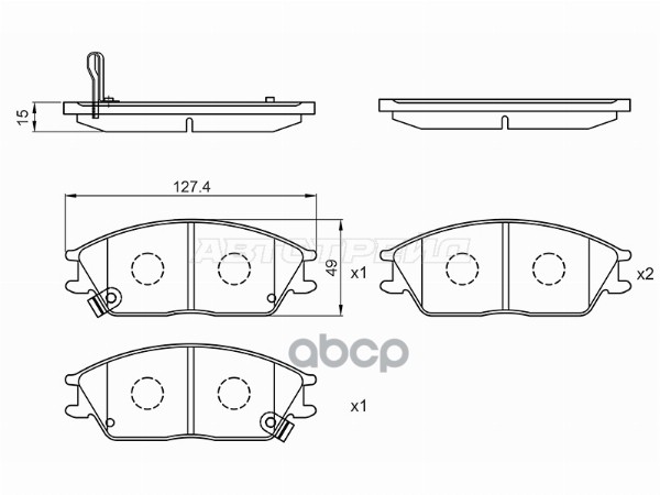 Колодки тормозные (Спереди) Hyundai Elantra 90-93 / Accent 94-17 BAIKOR арт. BKBR0153