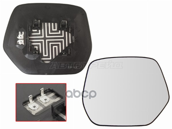 Полотно зеркала Honda CR-V 06-12 (Слева/ Обогрев/ сферическое) Sat арт. ST-121-0079