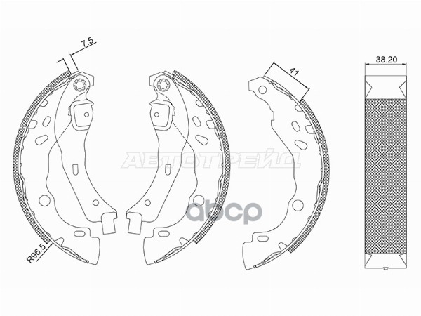 Колодки тормозные барабанные Nissan Almera 12-19 / Note 12-20 BAIKOR арт. BKBR0145
