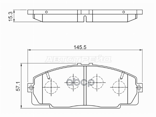 Колодки тормозные (Спереди) Toyota Hiace 82-20 / Grand Hiace 99-02 BAIKOR арт. BKBR0098