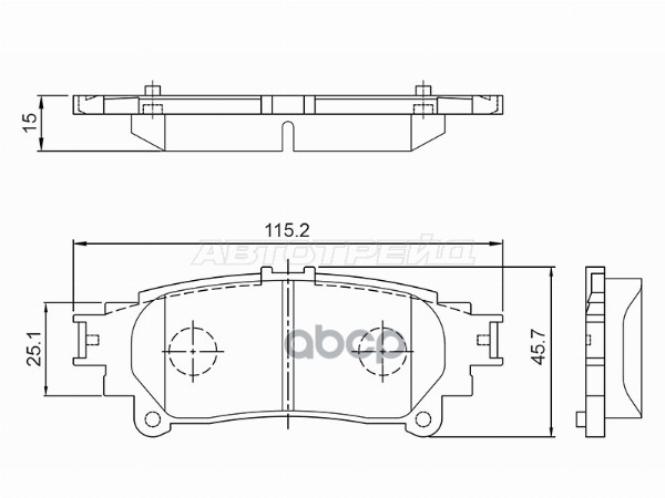 Колодки тормозные (Сзади) Lexus RX 08-15 / Toyota Crown 12-22 BAIKOR арт. BKBR0143
