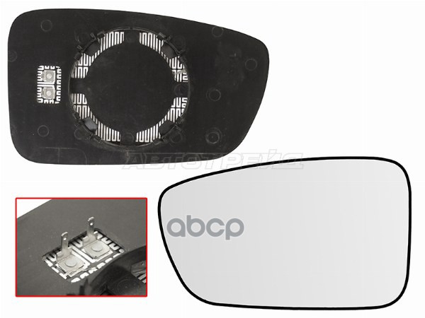 Полотно зеркала Hyundai Sonata 09-14 (Слева/ Обогрев/ сферическое) Sat арт. ST-121-0107