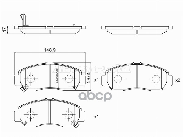 Колодки тормозные (Спереди) Honda Accord 02-13 / Civic 00-17 BAIKOR арт. BKBR0110