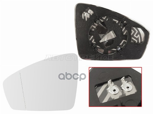 Полотно зеркала Volkswagen Tiguan 16- (Слева/ Обогрев/ асферическое) Sat арт. ST-121-0019