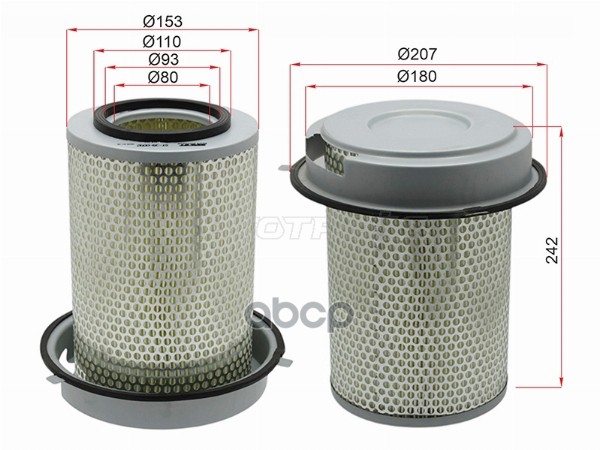 Фильтр воздушный Isuzu ELF NPRNQR 91-06 Sat арт. ST-39-0092