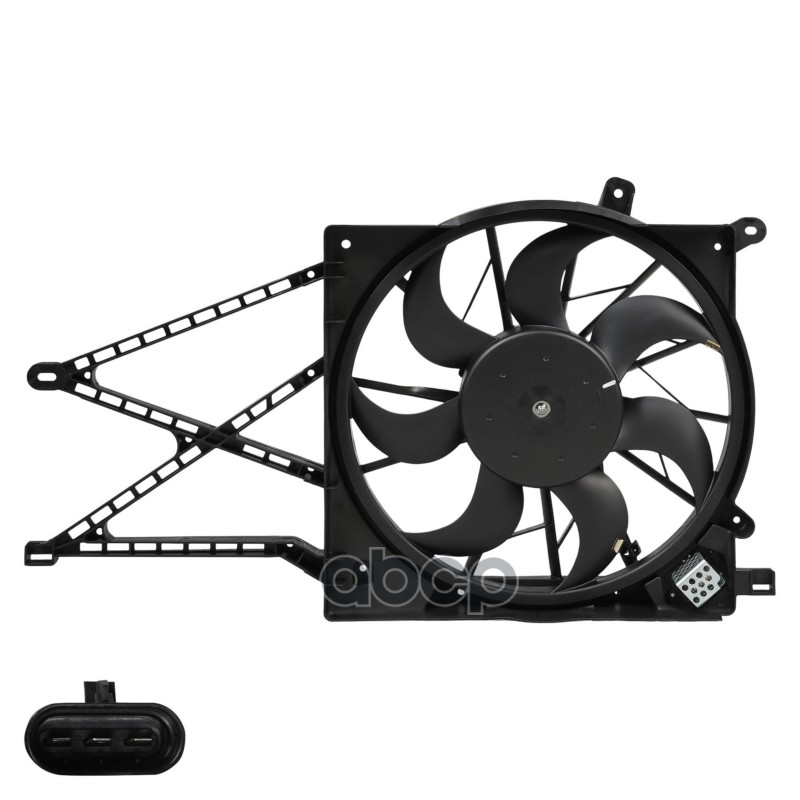 Крыльчатка с эл. моторомOPEL ASTRA H (04-) LUZAR арт. LFK2166