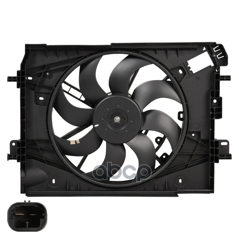 Крыльчатка с эл. мотором renault logan ii (12-) a/c+/ vesta (15-) LUZAR арт. LFK0979