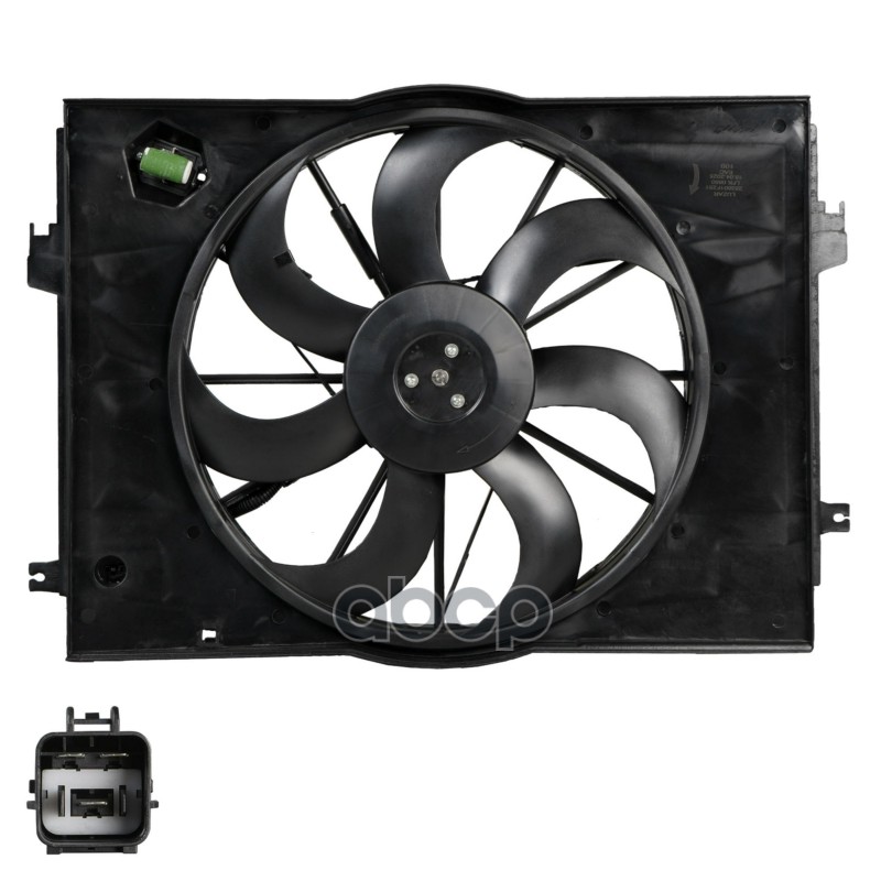 Крыльчатка с эл. моторомHYUNDAI TUCSON/KIA SPORTAGE (04-) (тип Dowoon) LUZAR арт. LFK0880