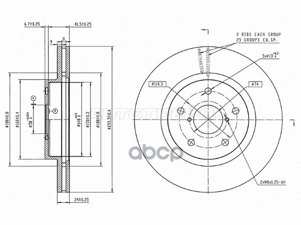 Диск тормозной (Спереди) Subaru Forester 18-21 Sat арт. ST-25-0125