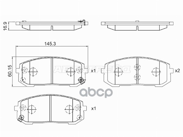 Колодки тормозные (Спереди) Hyundai Sonata 19-23 / Tucson 21- BAIKOR арт. BKBR0107