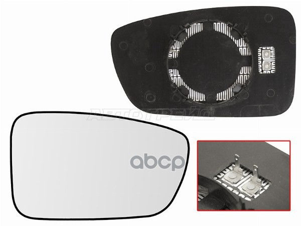 Полотно зеркала Hyundai Sonata 09-14 (Справа/ Обогрев/ сферическое) Sat арт. ST-121-0108