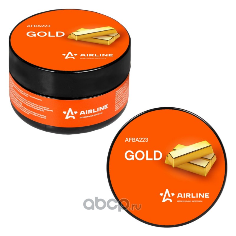 AIRLINE AFBA223 Ароматизатор-банка гелевый "Планета" GOLD 60мл