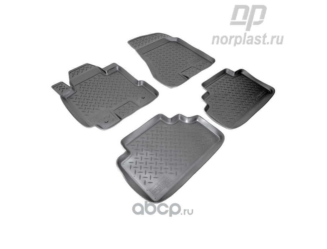 NORPLAST NPLPO3155 Коврики в салон полиуретан HYUNDAI Tucson, JM, 2004-2010  черный комплект