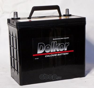 DELKOR 70B24L Батарея аккумуляторная 55А/ч 480А 12В обратная полярн. выносные (Азия) клеммы