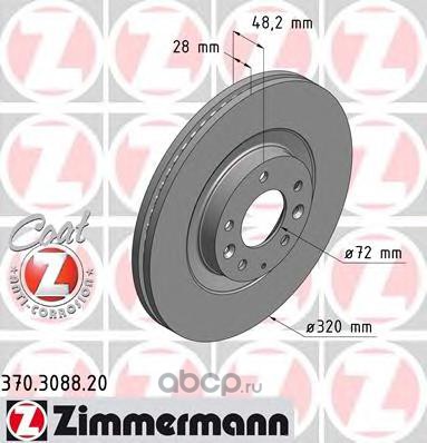 Zimmermann 370308820 Тормозной диск