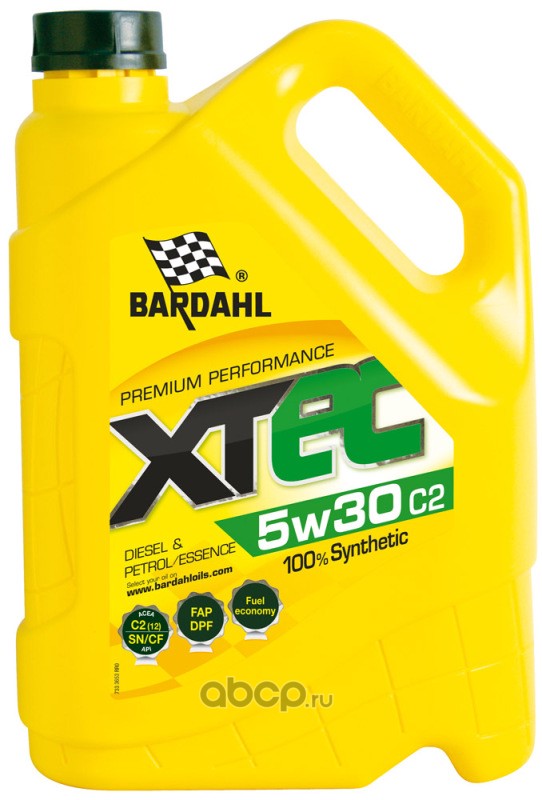 Bardahl 36533 Масло моторное XTEC 5W-30 синтетическое 5 л