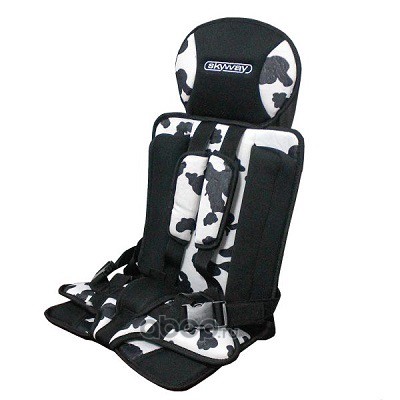 Skyway S02802001 Автокресло детское 1/2/3гр SKYWAY бескаркасное S-02802001 вельвет(9-36кг/9месяц.-5лет)бел. черн.пят.