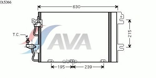 Ava OL5366 Радиатор кондиционера