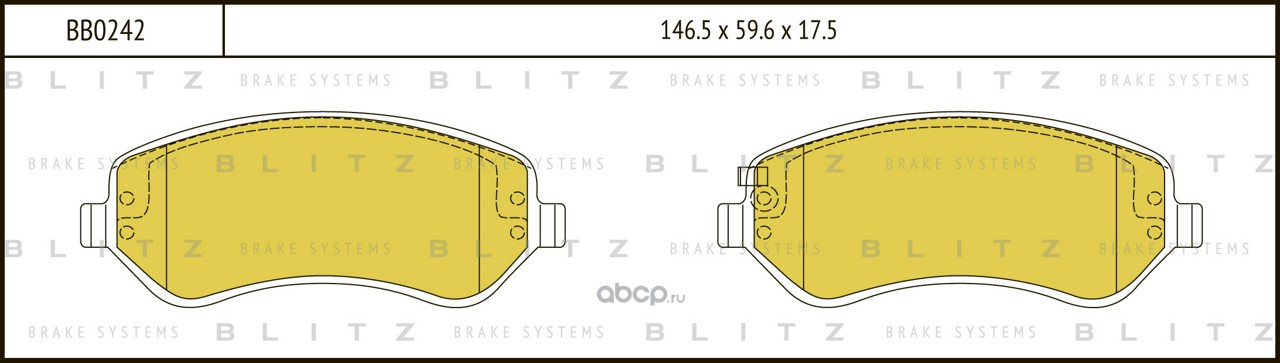 Blitz BB0242 Колодки тормозные дисковые передние
